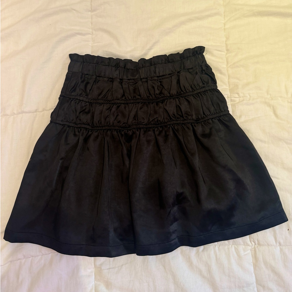 Black Ruffled Mini Skirt from Sundays NYC